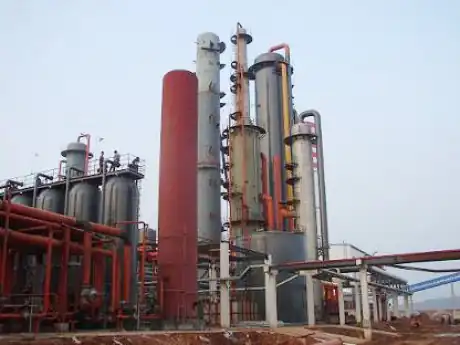 Methanol shift desulfurization tower